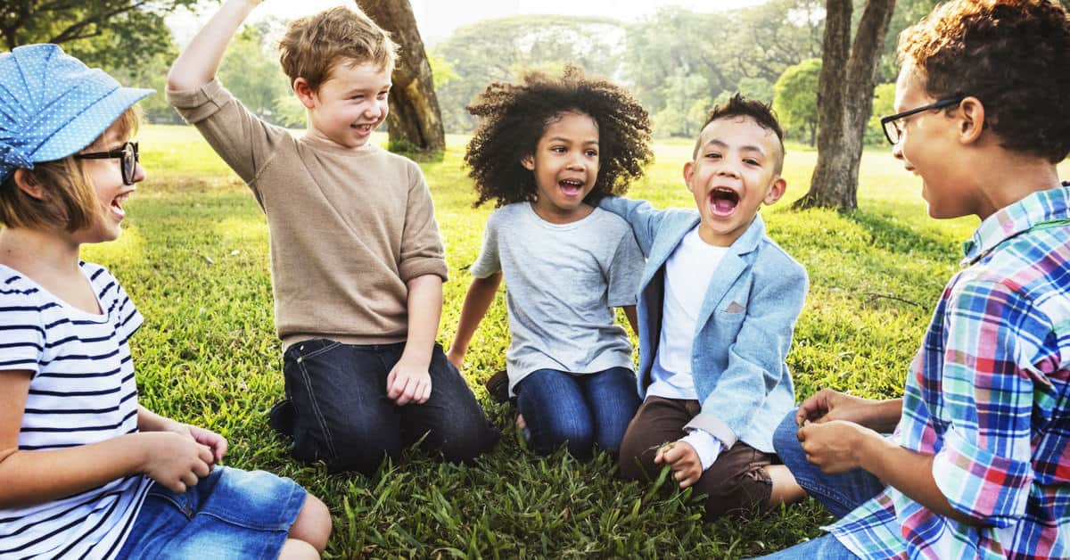 young children playing together